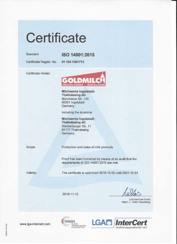 mcdonalds iso 14001 certification